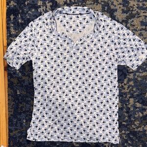 Men's Blue Patterned Shirt